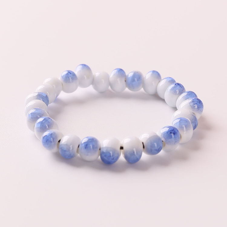 8:8mm beads ice cracked blue