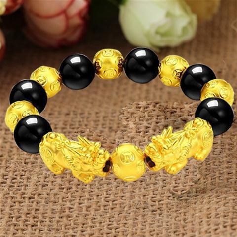 7:Four double PI xiu black agate style 12mm