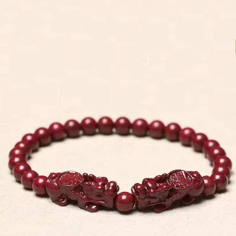 6mm round bead double PI xiu (fortune and Treasure