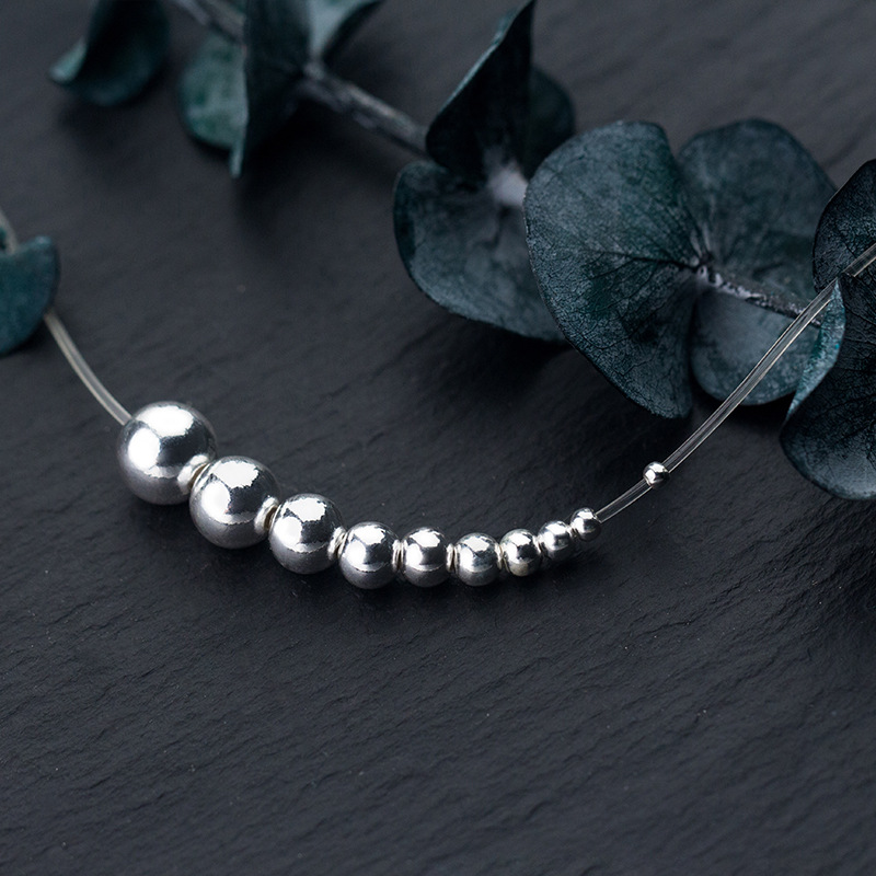 S925 large hole silver bead