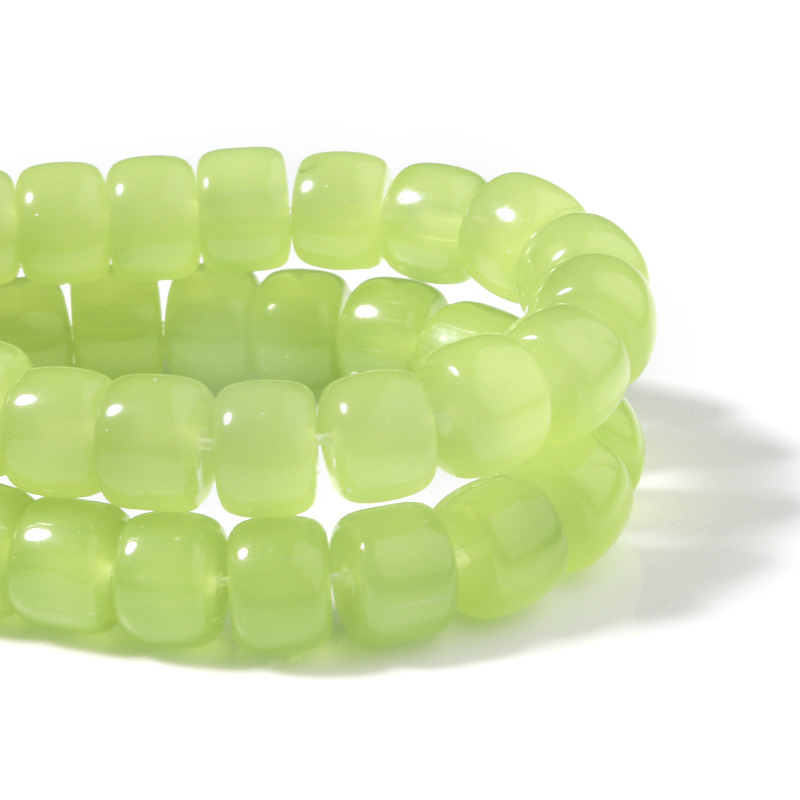 Light green translucent beads diameter 8*6mm apert