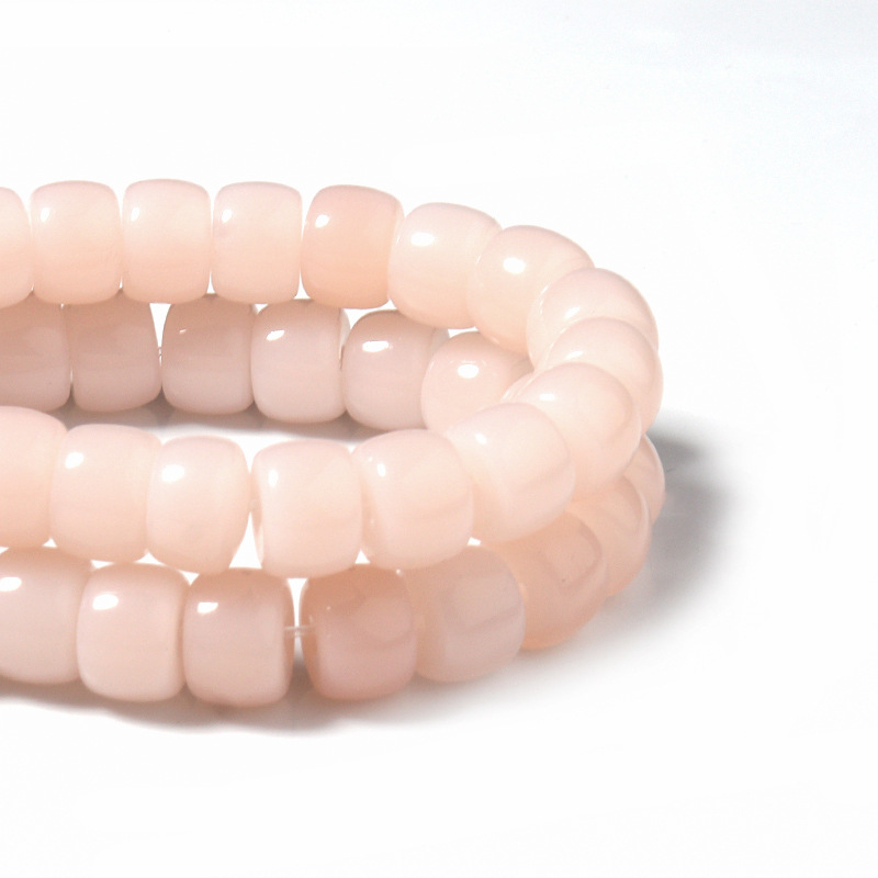 Light pink solid color beads diameter 10*8mm apert