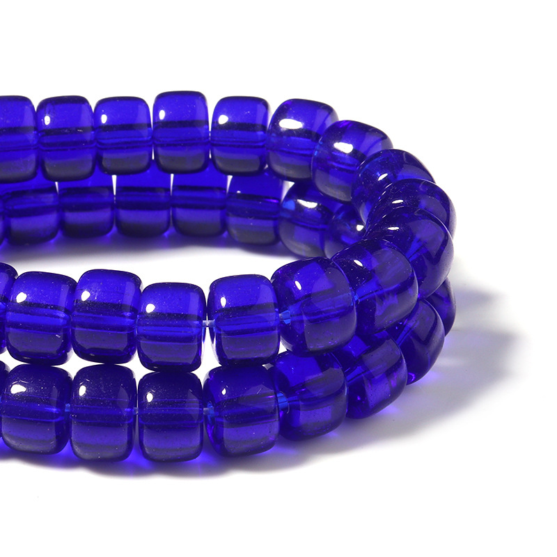 Sapphire blue solid color beads diameter 10*8mm ap