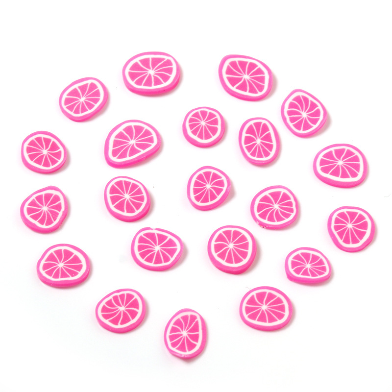 Monochrome fruit slices pink