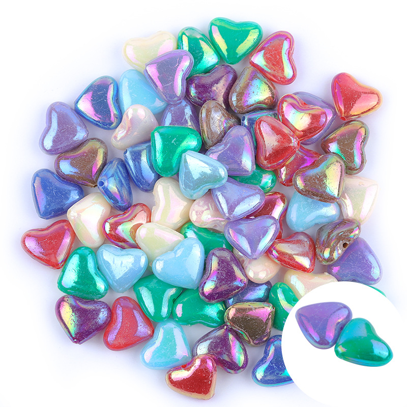 Hearts plated in a pack of 50 pieces AB,