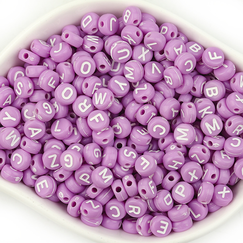 Purple with white letters in a pack of 100,