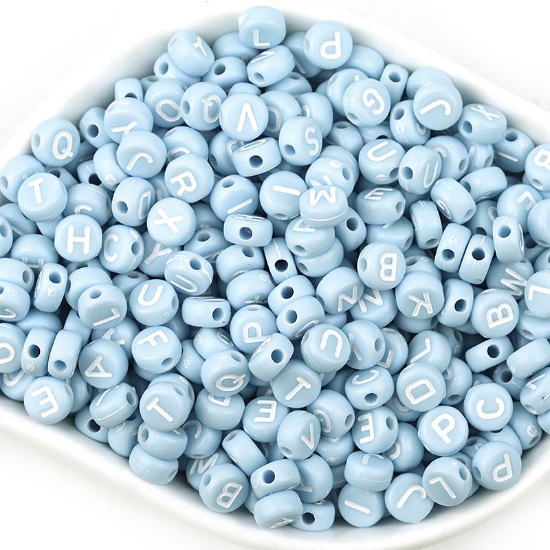 Blue with white letters in a pack of 100,