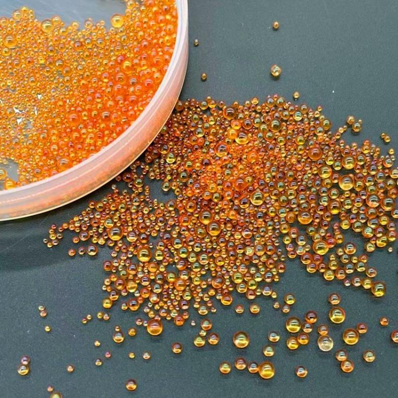 Magic color orange glass beads 450g mix