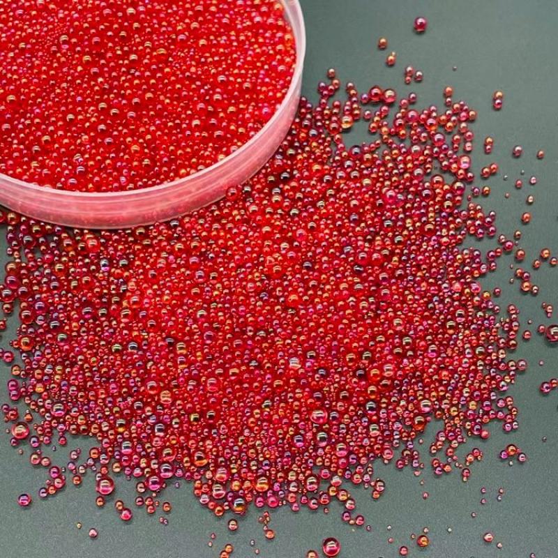 Magic color red glass bead 450g mix
