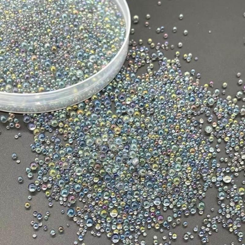 Unreal grey glass beads 450g mix