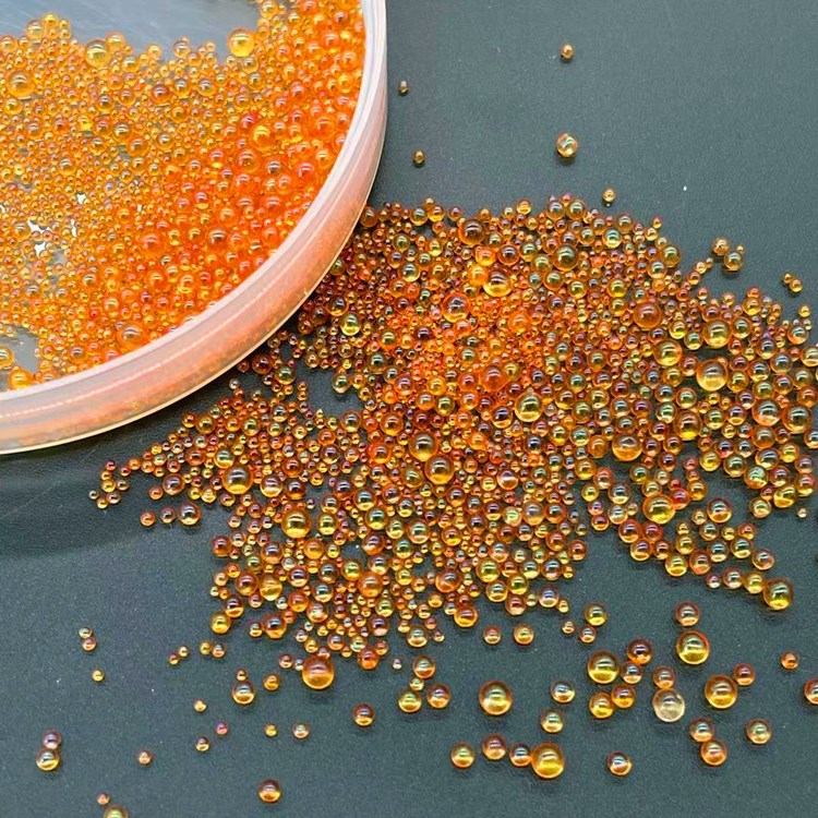 Magic color orange glass beads 450 grams