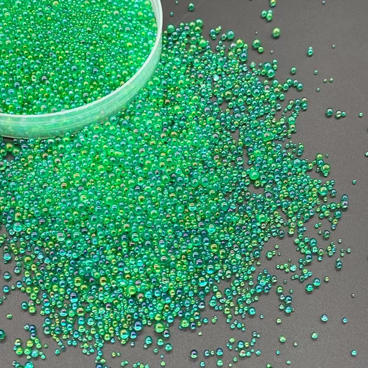 Magic color dark green glass beads 450g