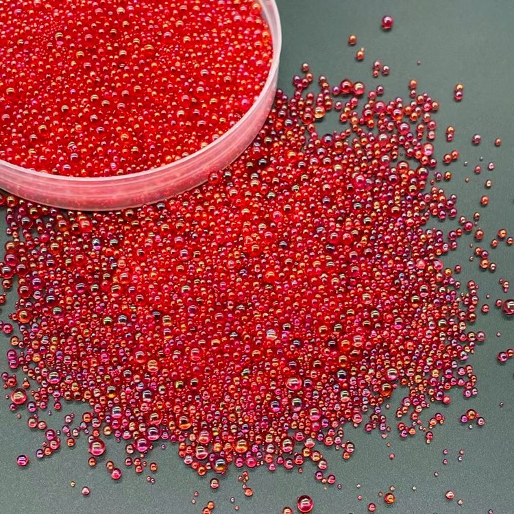 Magic color red glass beads 450 grams