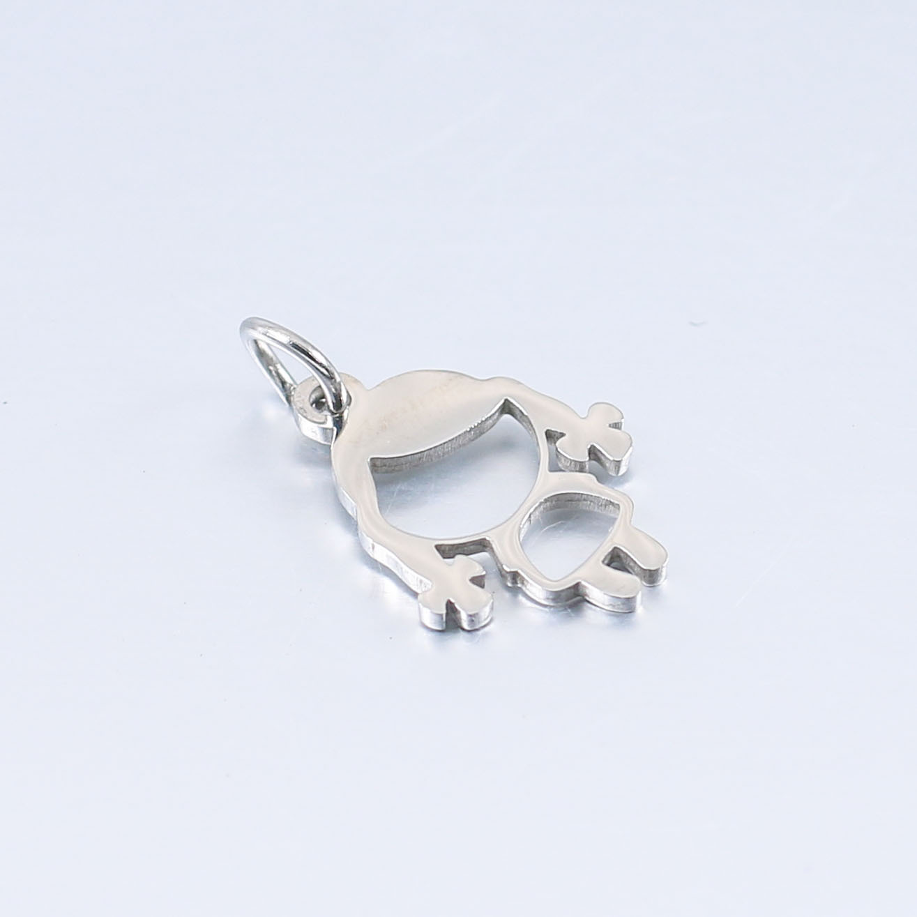 2:Steel color, with with jump ring, ( 0.8*5mm )