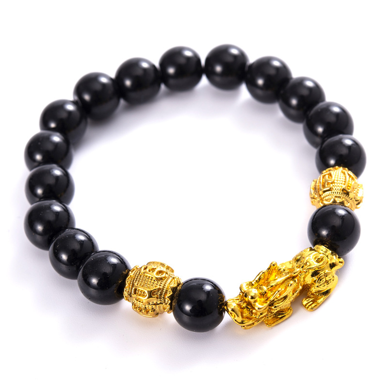 10mm obsidian gold beads in preserved color