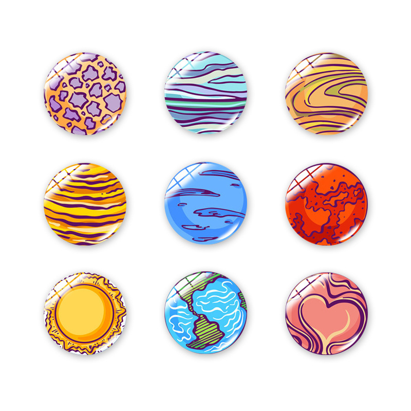 Hand-painted planets