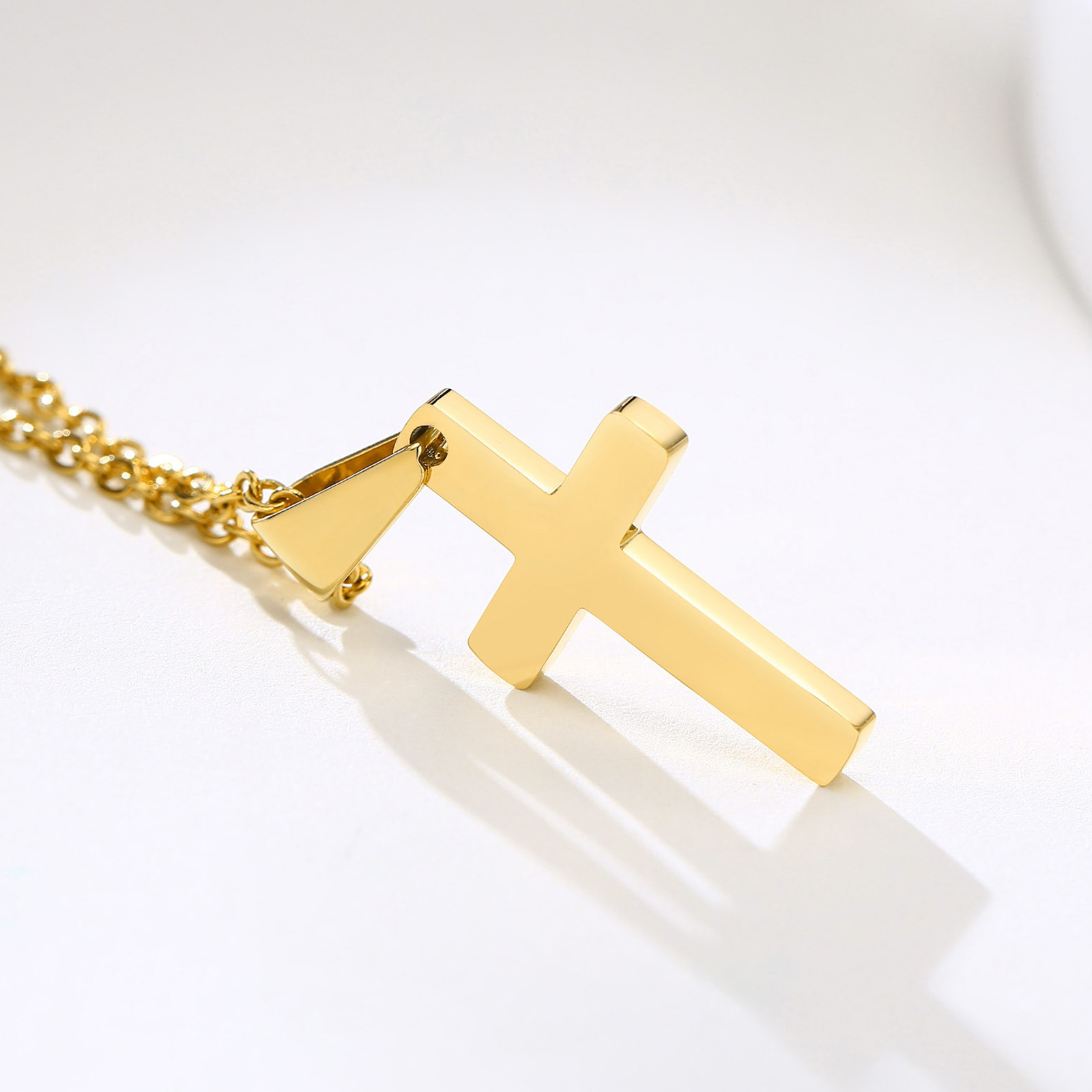 Gold, with chain