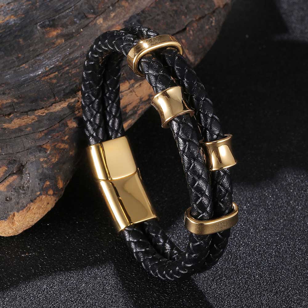 Black leather [golden]: 165mm [inner circumference