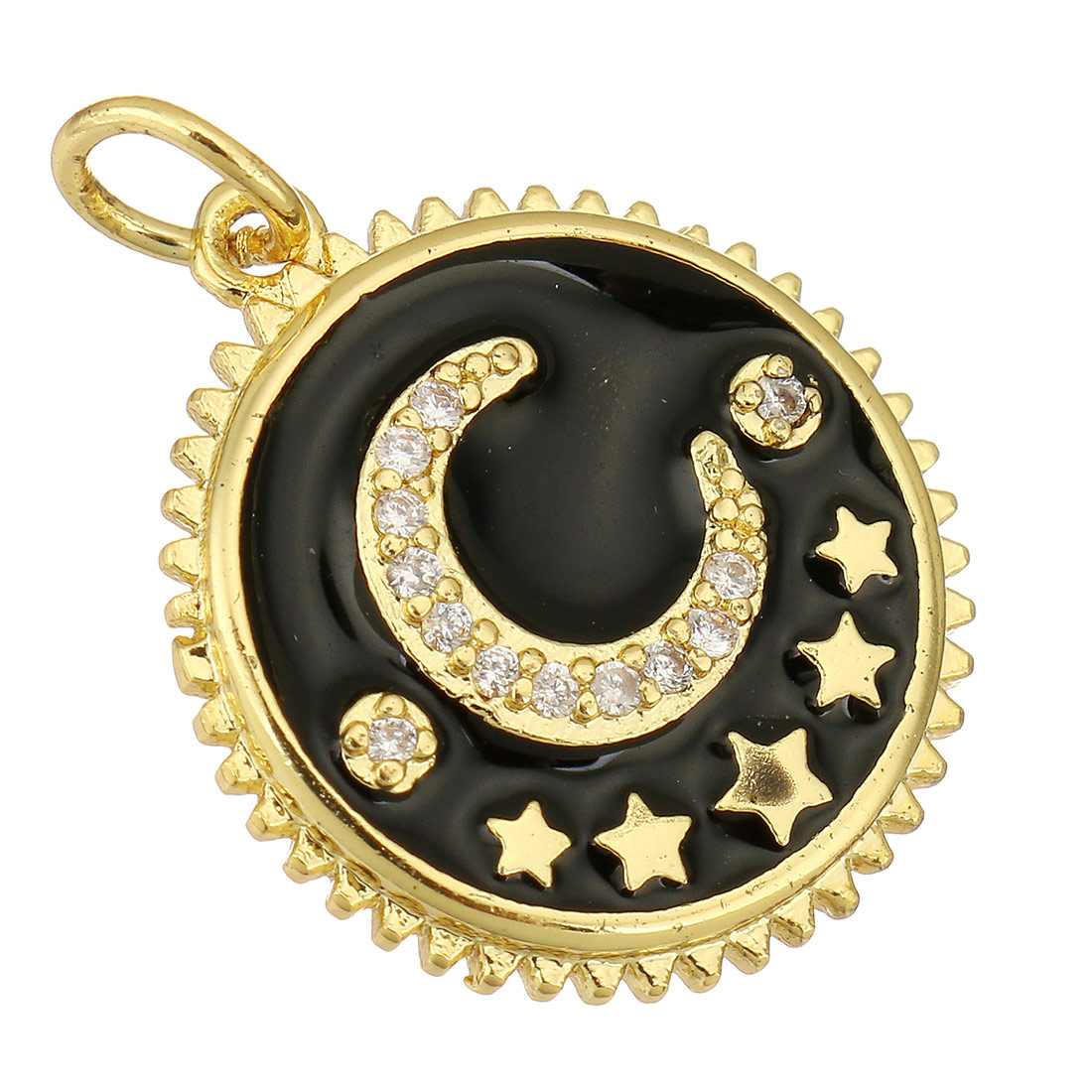 2:gold color plated with black  enamel