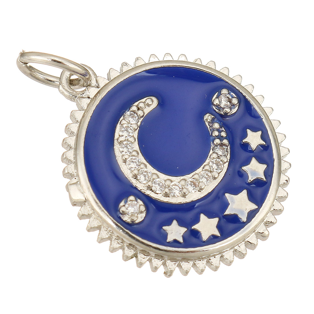 7:silver color plated with blue enamel