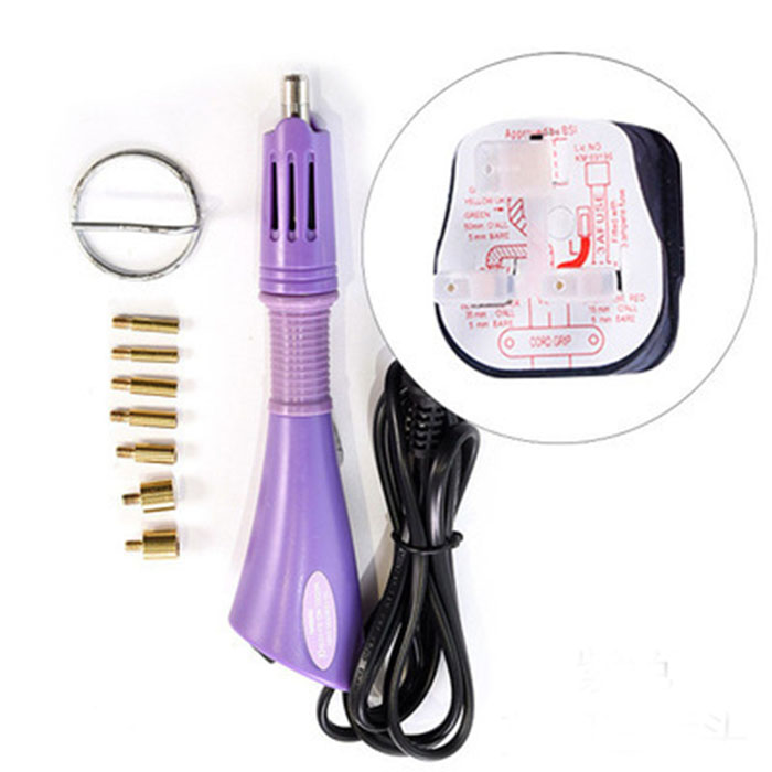 Purple British standard three plug