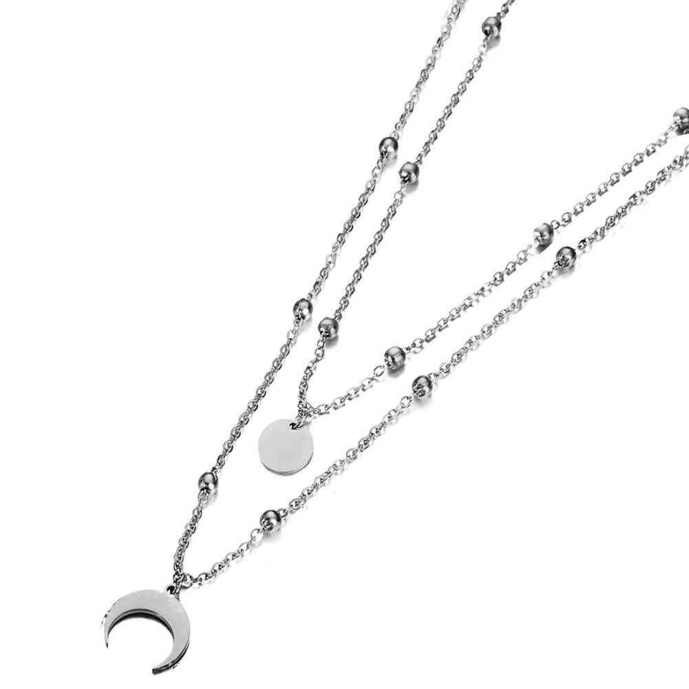 3:2 - layer necklace steel color