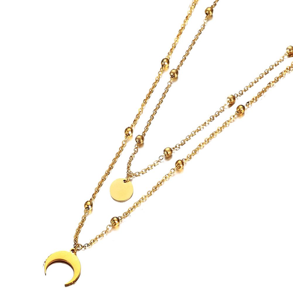 2 - layer necklace gold