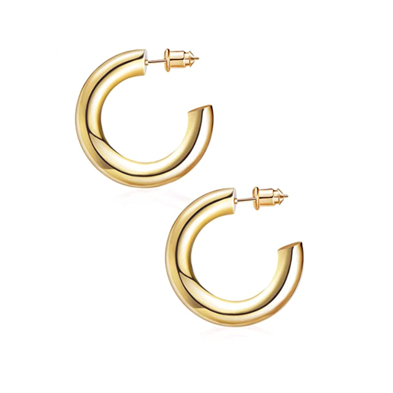 Gold earrings 5mmX25mm