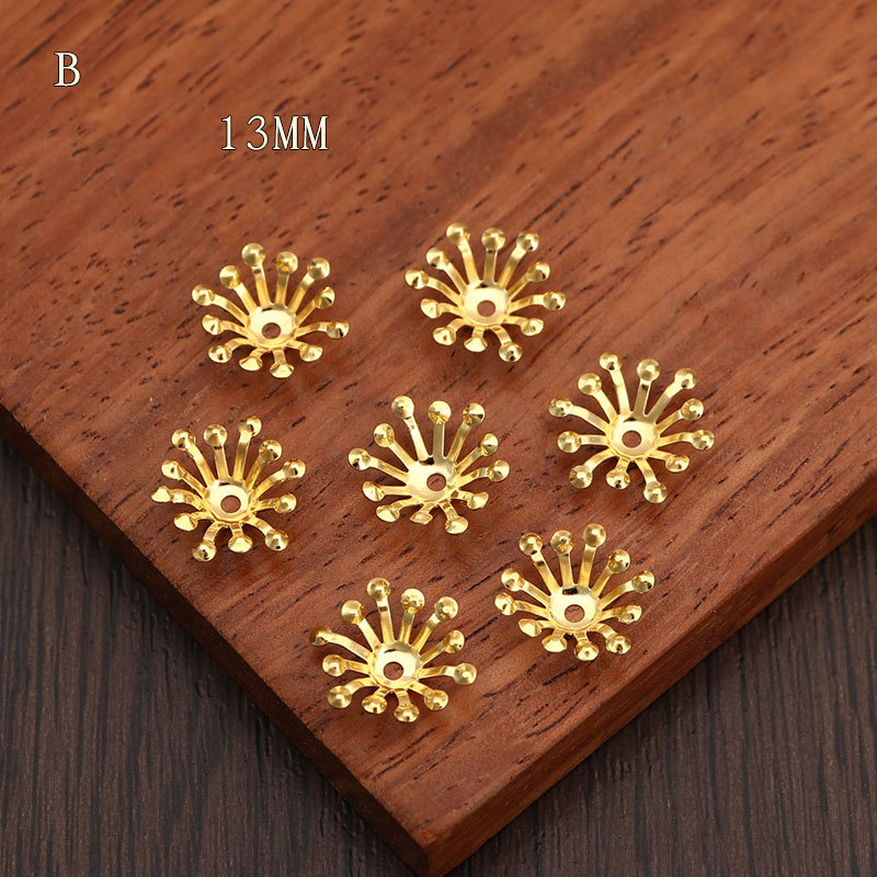 B gold color plated 13mm