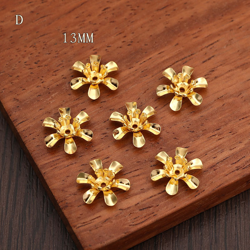 D gold color plated 13mm