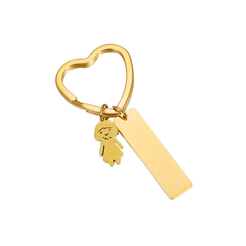 5:Girl keychain gold