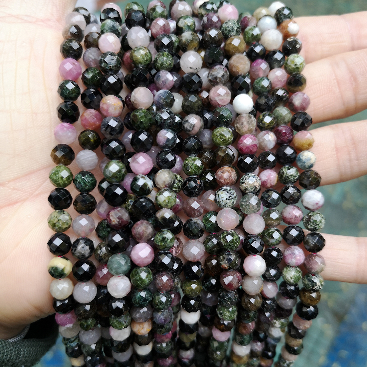 3A natural faceted 10mm/about 37 beads/strand