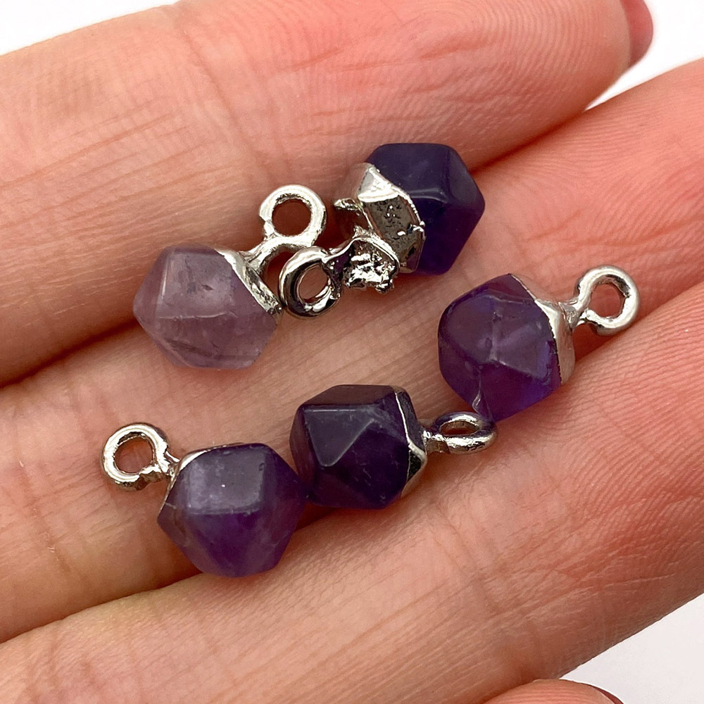 Purple crystal silver hole