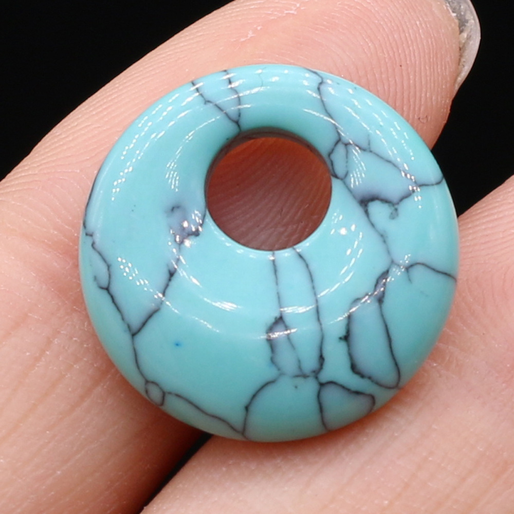 Blue turquoise diameter 18mm-hole 5.5mm