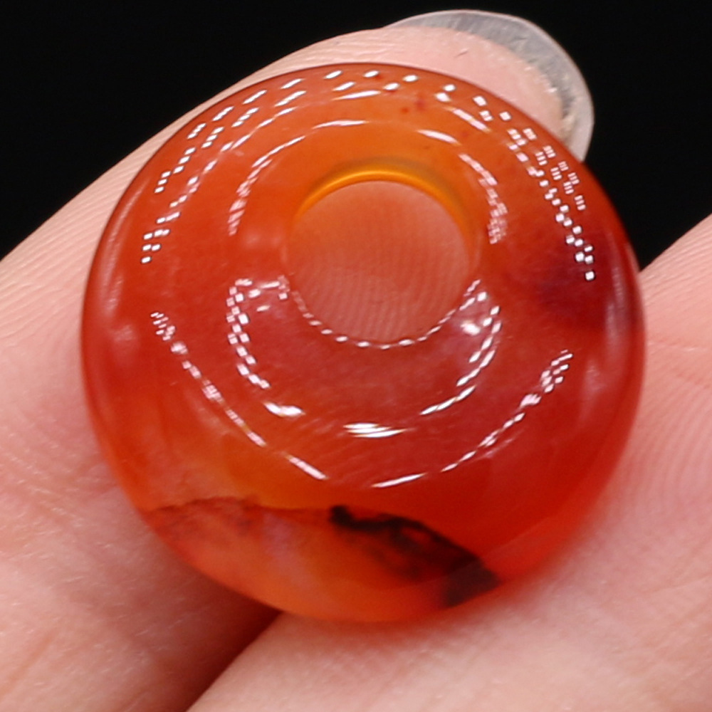 Red agate diameter 18mm-hole 5.5mm