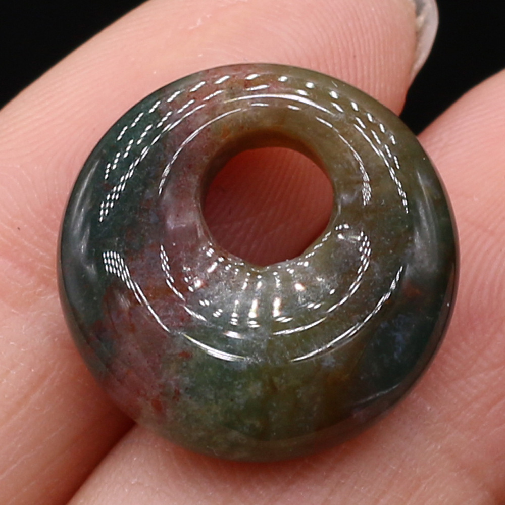 Indian agate diameter 18mm-hole 5.5mm