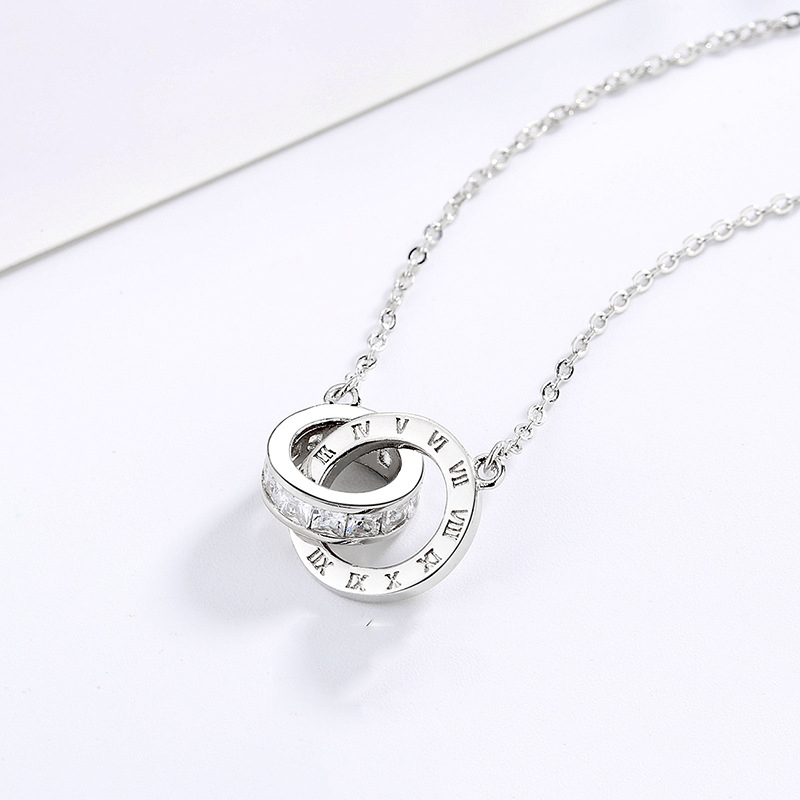1:Necklace white gold 44 3.5cm