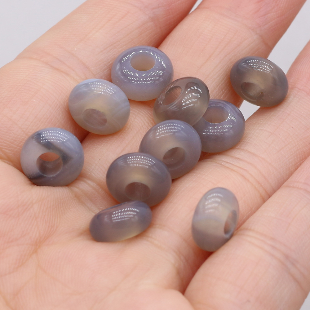 Grey agate specifications-5x10mm-hole inner diamet
