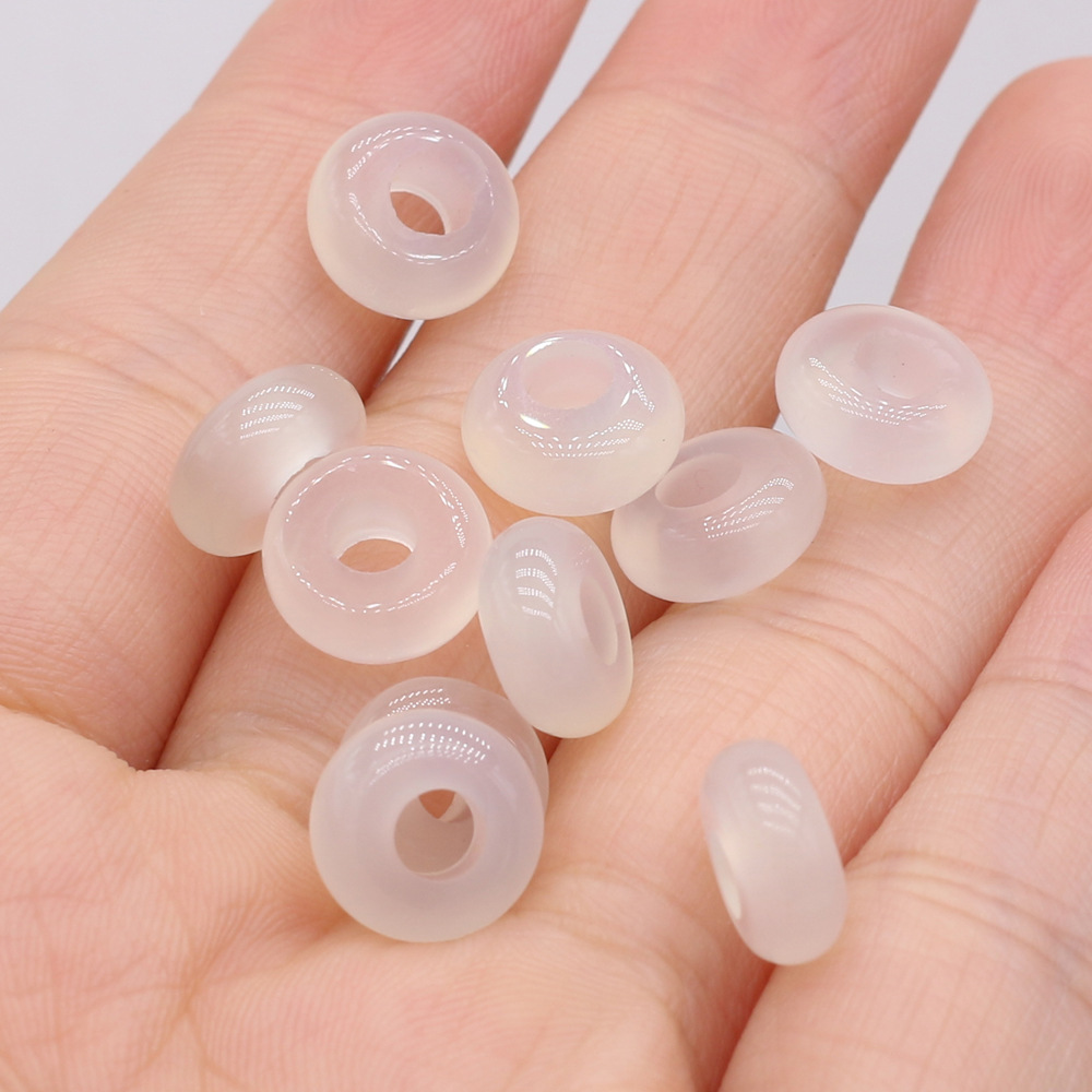 White agate specifications-5x10mm-hole inner diame