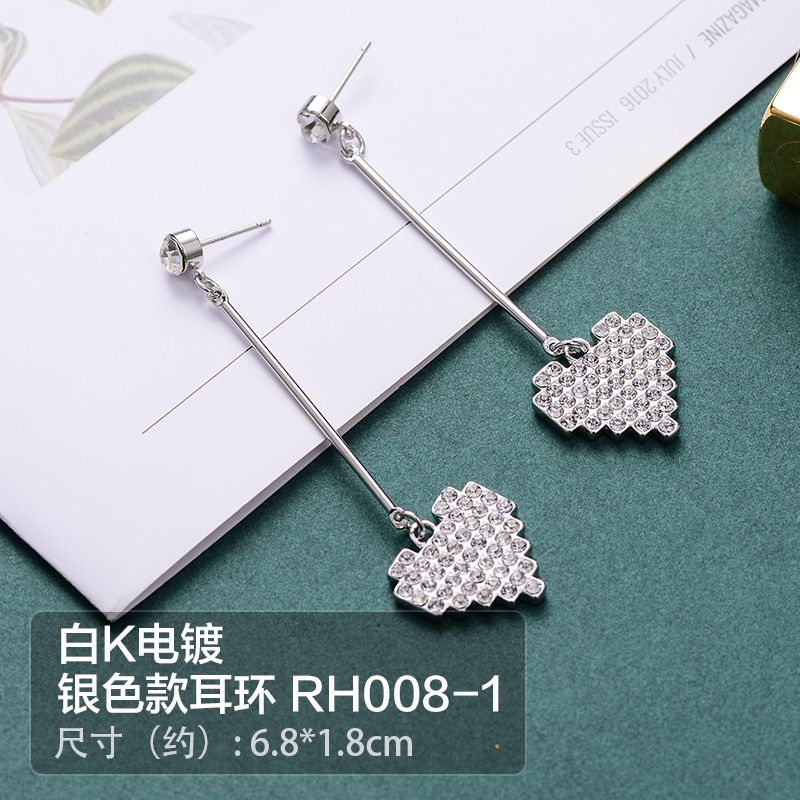 1 Silver heart earrings