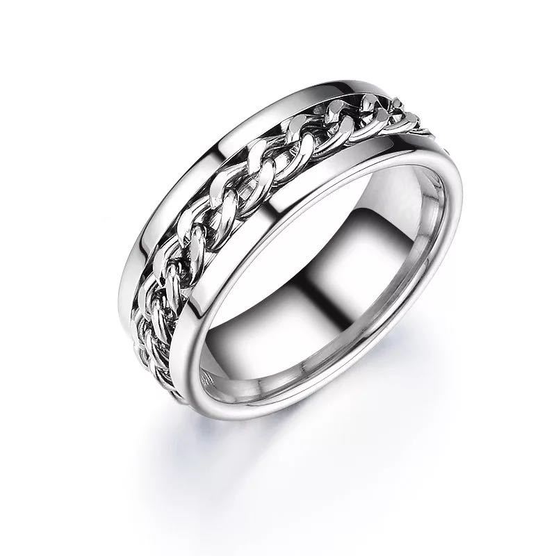 5 9025#silvery,Ring Number11size