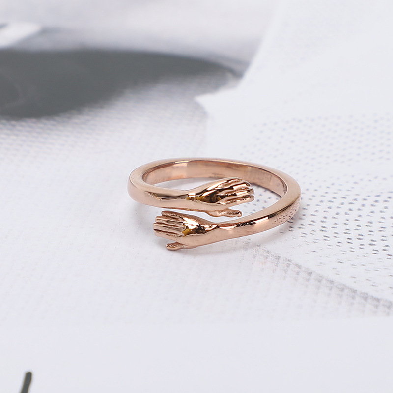 1 Rose gold electroplating,Ring size # 8