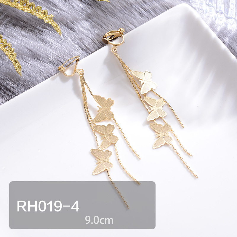 gold color plated, Clip-on earring
