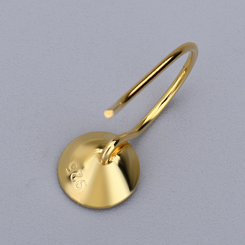 D 6mm gold color plated without needle