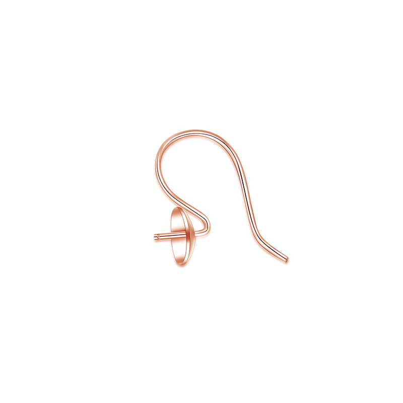 E 5mm rose gold color plated with needle