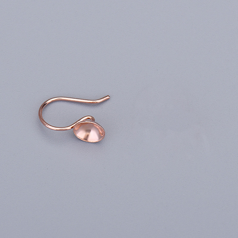 F 6mm rose gold color plated without needle