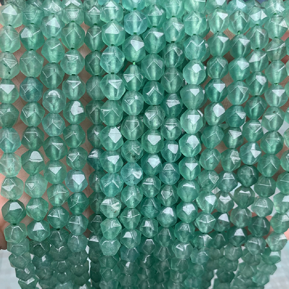 Green Calcedony 6mm/about 55 pcs