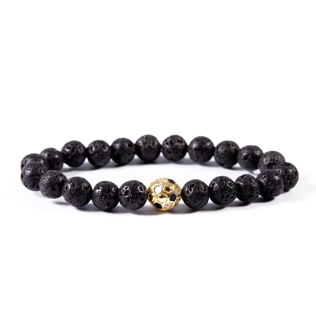 Golden Football paragraph black volcanic stone