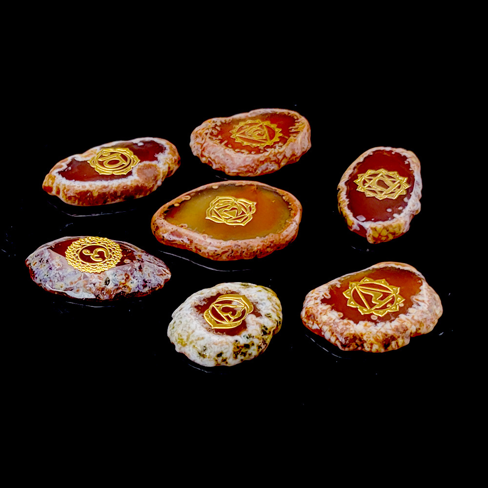 6:Set of red agate
