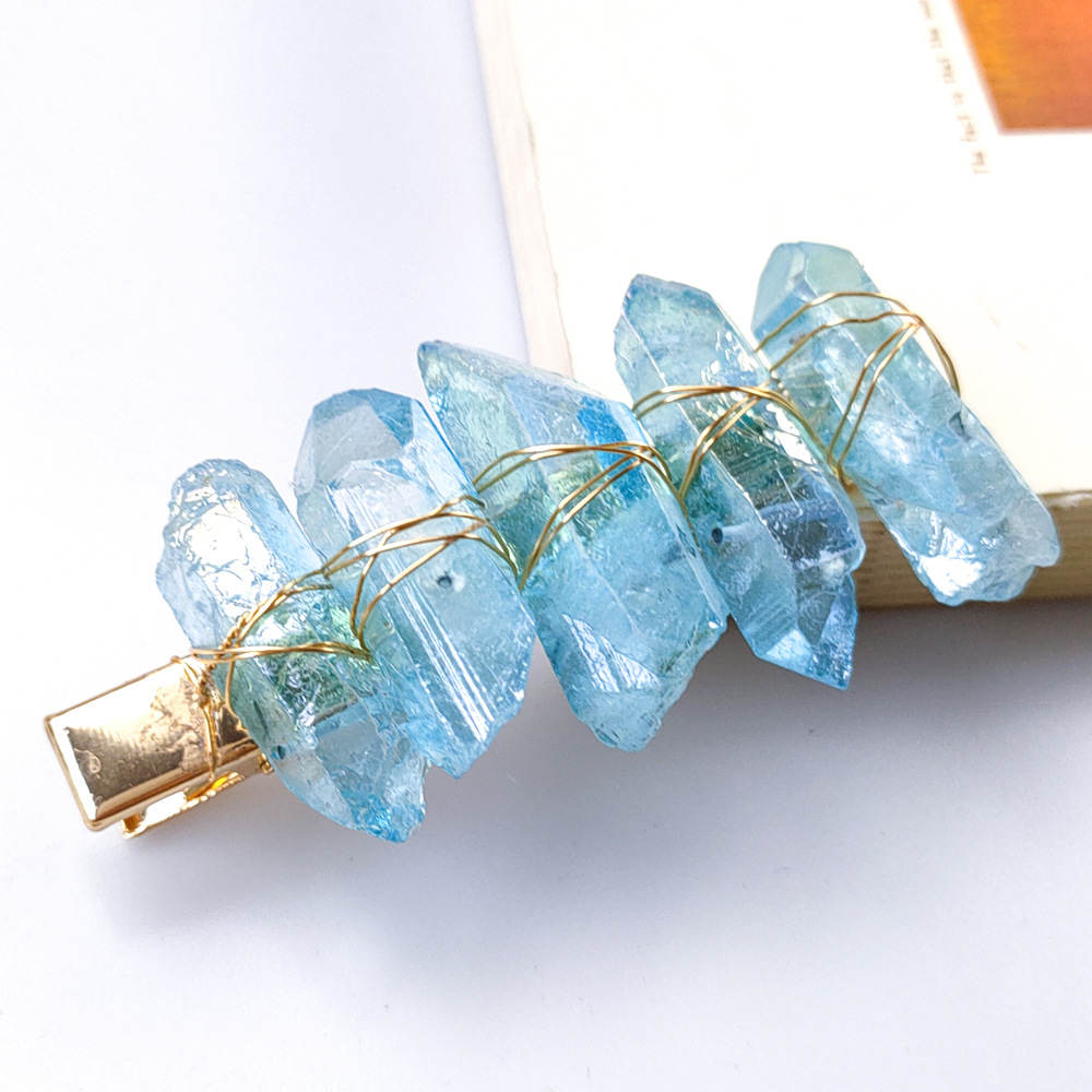 Electroplated blue crystal